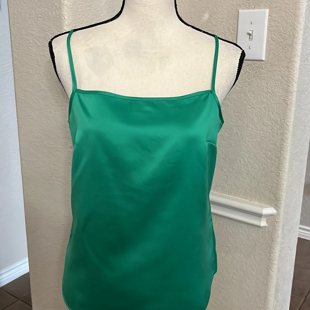 NWT J. Crew silky green (bright patina) cami top Size S